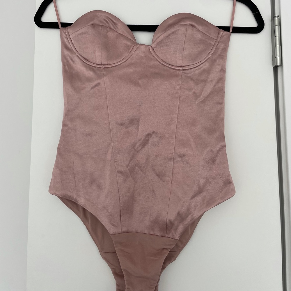 Satin bustier bodysuit